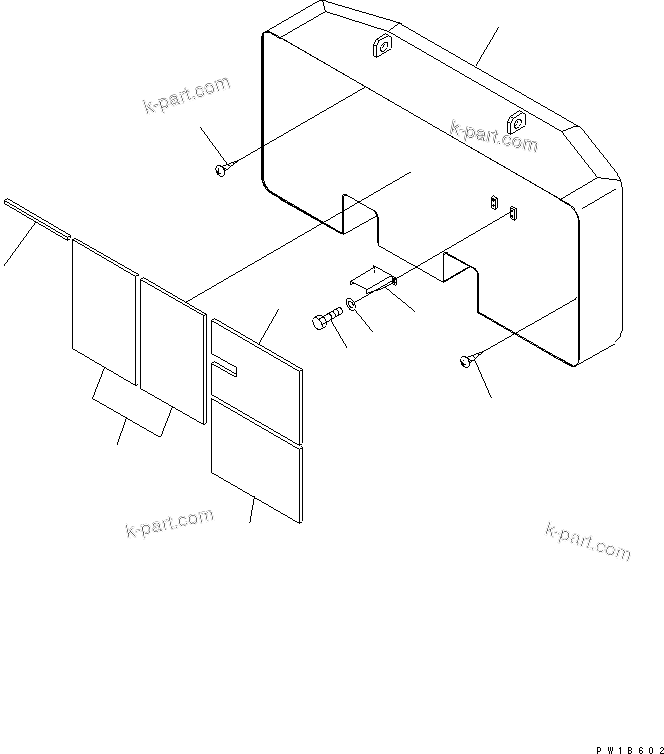 Komatsu parts book diagram for PC750SE-6-AM S/N 10001-UP: COUNTER WEIGHT (9000KG)(#11001-)