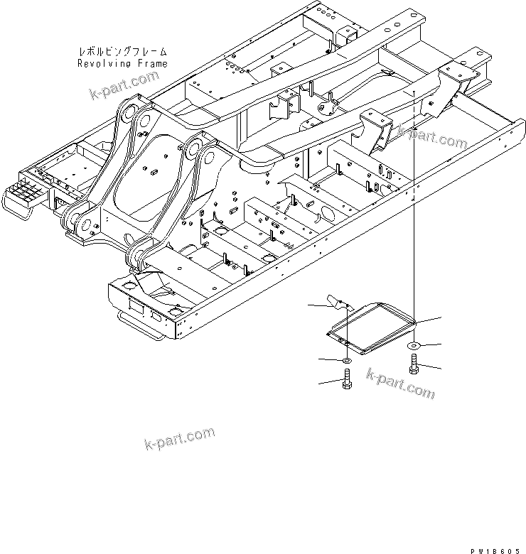 Komatsu parts book diagram for PC750SE-6-AM S/N 10001-UP: UNDER COVER (REVOLVING FRAME) (CENTER)(#11001-)