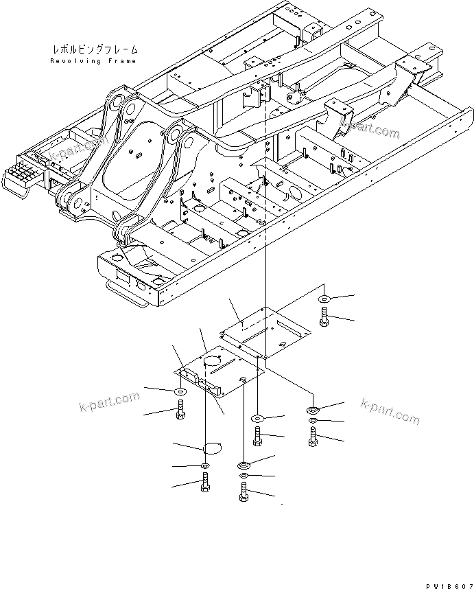 Komatsu parts book diagram for PC750SE-6-AM S/N 10001-UP: UNDER COVER (HEAVY DUTY) (REVOLVING FRAME) (R.H.)(#11001-)