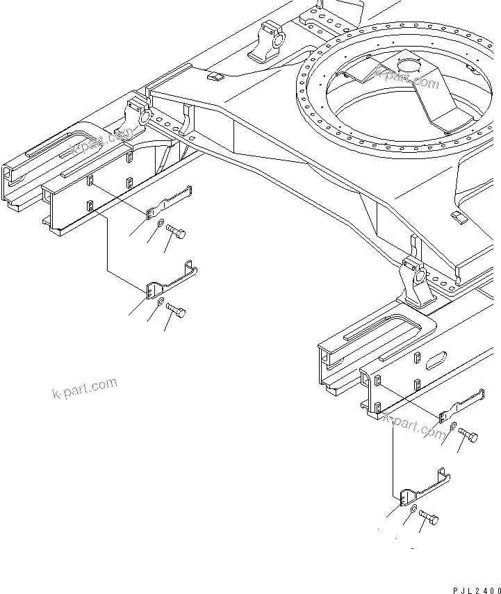 Komatsu parts book diagram for PC750SE-6-AM S/N 10001-UP: STEP (TRACK FRAME SIDE)(#10239-)
