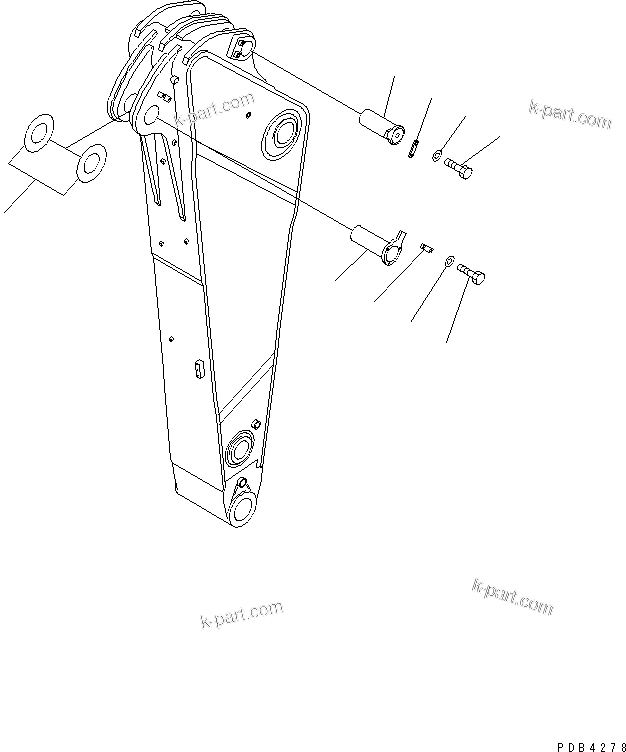Komatsu parts book diagram for PC750SE-6-AM S/N 10001-UP: ARM LESS (2.9M)