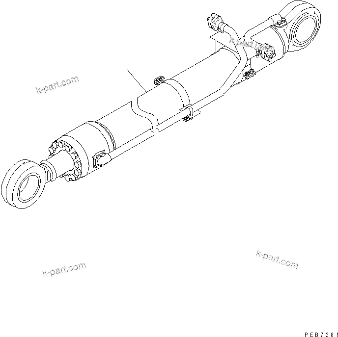 Komatsu parts book diagram for PC750SE-6-AM S/N 10001-UP: BUCKET CYLINDER (FOR 2.9M)