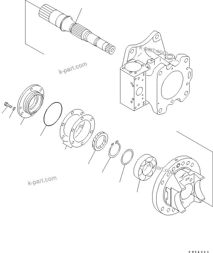 Komatsu parts book diagram for PC750SE-6-AM S/N 10001-UP: MAIN PUMP (2/18) (NO.1 PUMP)(#11001-)