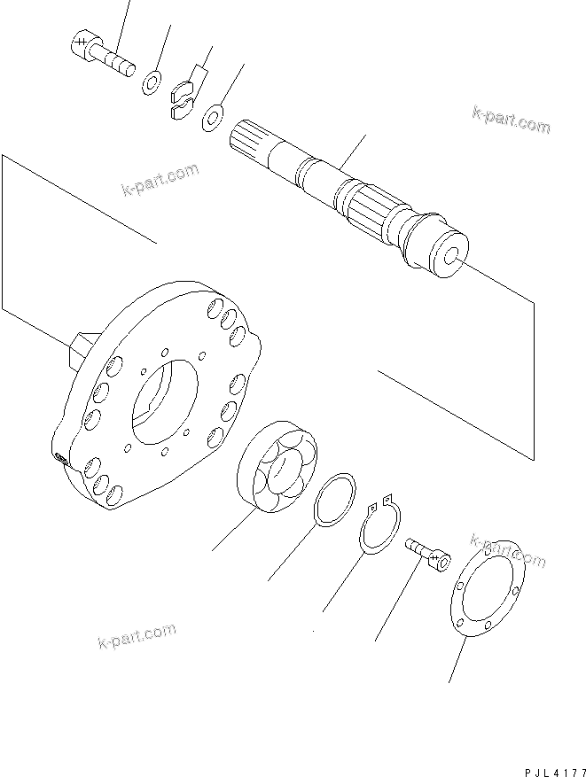Komatsu parts book diagram for PC750SE-6-AM S/N 10001-UP: MAIN PUMP (7/13) (NO.2 PUMP)(#11001-)
