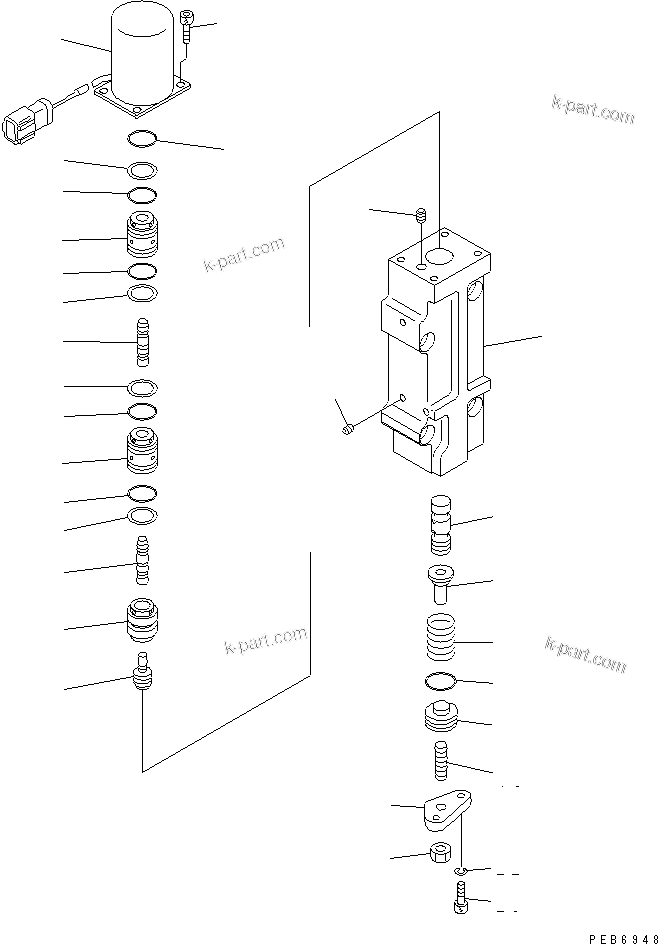 Komatsu parts book diagram for PC750SE-6-AM S/N 10001-UP: MAIN PUMP (16/18) (NO.1 PUMP)(#11001-)