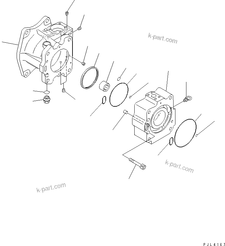 Komatsu parts book diagram for PC750SE-6-AM S/N 10001-UP: MAIN PUMP (1/13) (NO.2 PUMP)(#11001-)