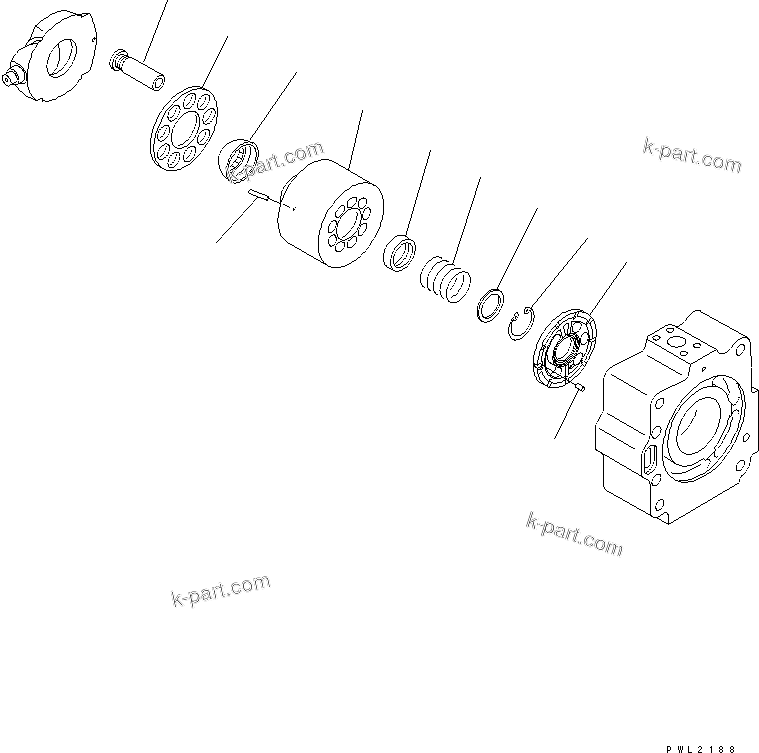 Komatsu parts book diagram for PC750SE-6-AM S/N 10001-UP: MAIN PUMP (3/13) (NO.2 PUMP)(#11001-)