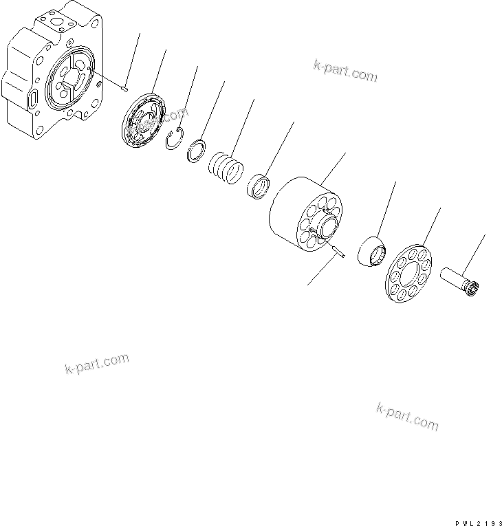 Komatsu parts book diagram for PC750SE-6-AM S/N 10001-UP: MAIN PUMP (8/13) (NO.2 PUMP)(#11001-)
