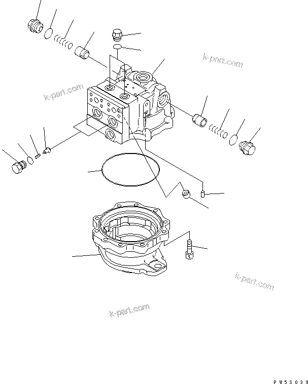 Komatsu parts book diagram for PC750SE-6-AM S/N 10001-UP: SWING MOTOR (1/3)(#11001-)