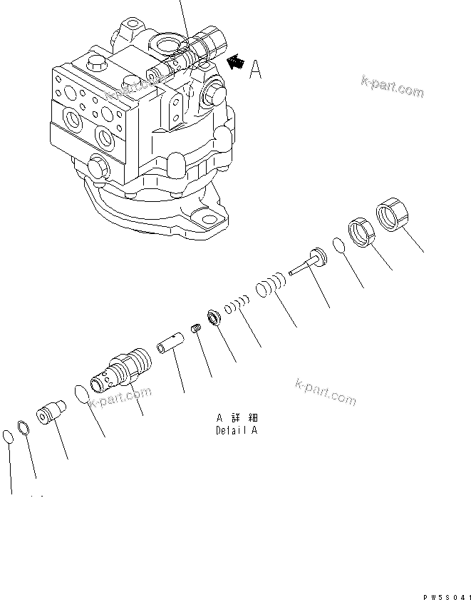 Komatsu parts book diagram for PC750SE-6-AM S/N 10001-UP: SWING MOTOR (3/3)(#11001-)