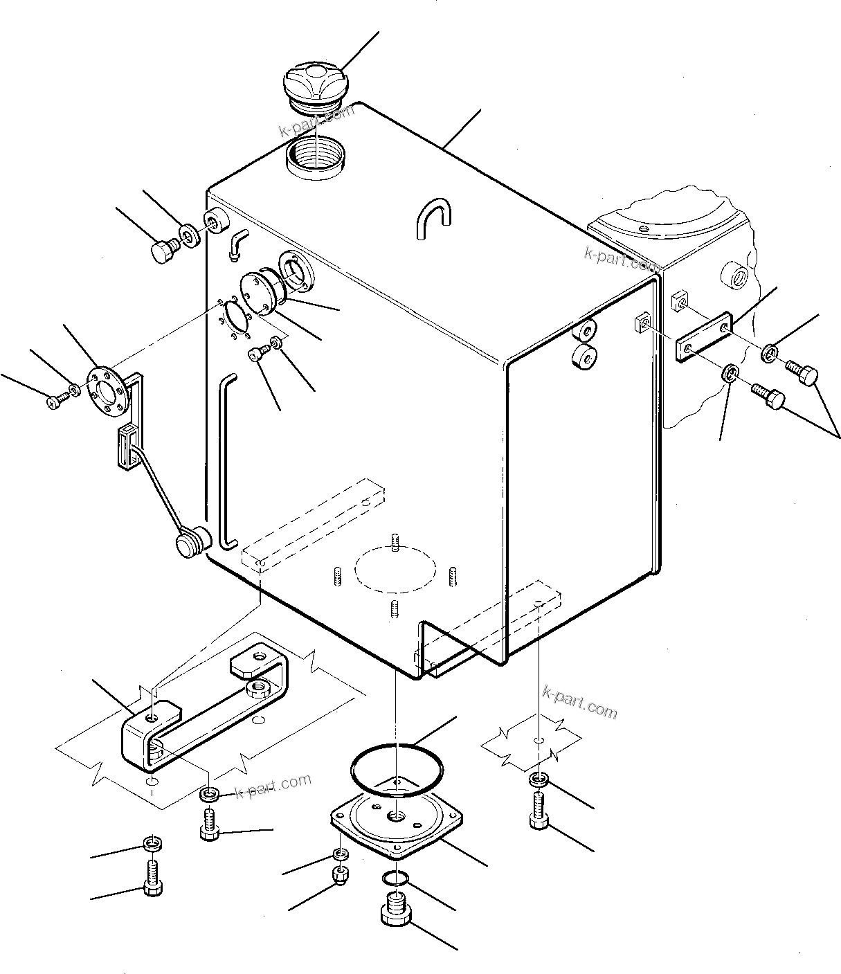 Komatsu parts book diagram for PC75-1 S/N 5000001-Up: FUEL PIPING (1/2)