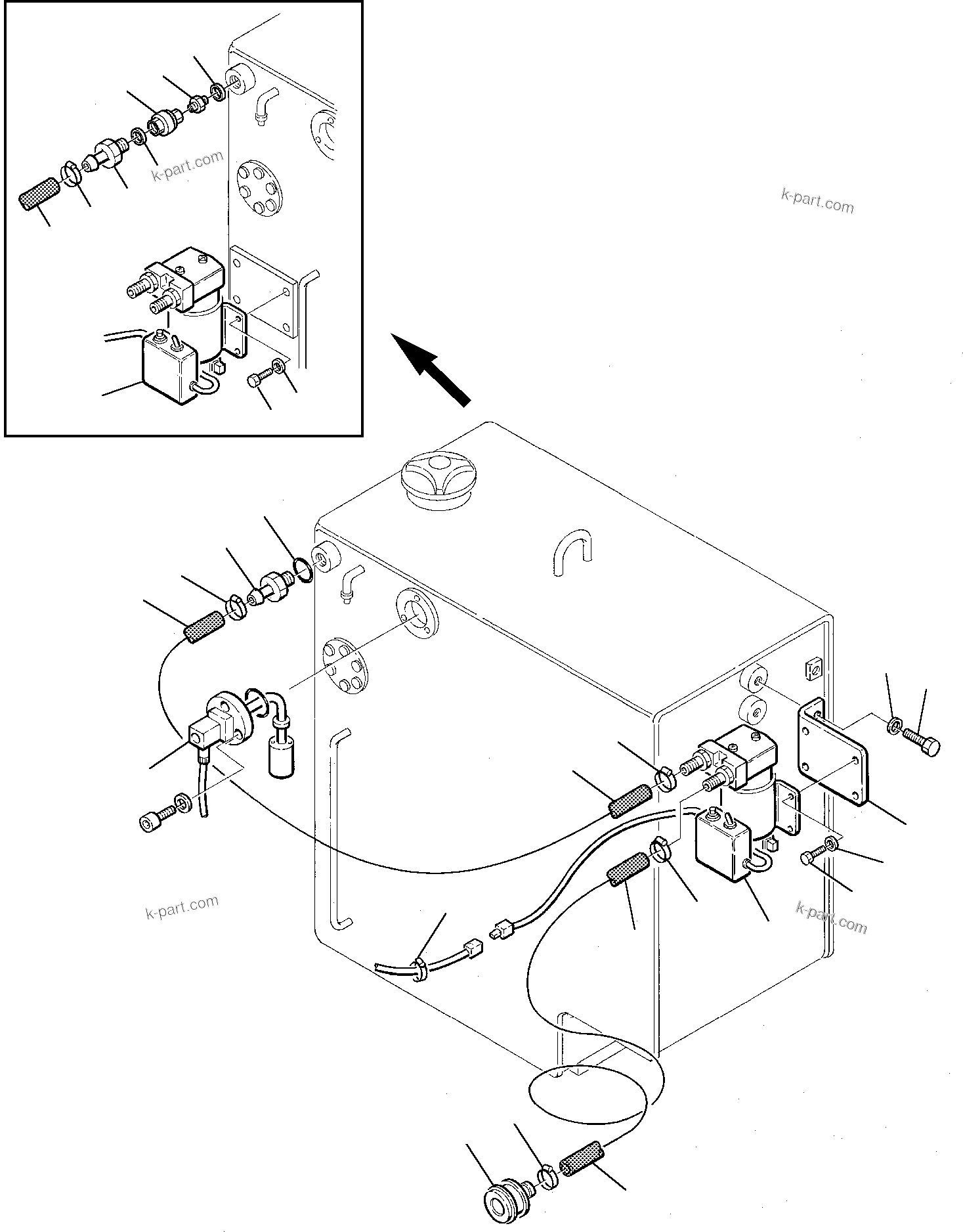 Komatsu parts book diagram for PC75-1 S/N 5000001-Up: SELF FUEL SUPPLY PUMP