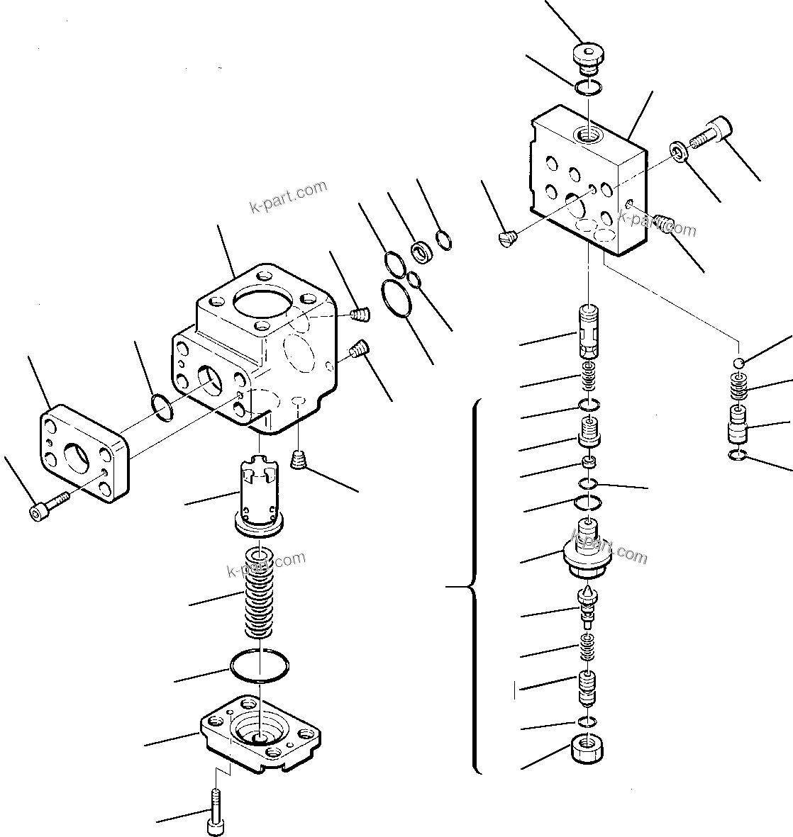 Komatsu parts book diagram for PC75-1 S/N 5000001-Up: SERVOCONTROL FEED UNIT