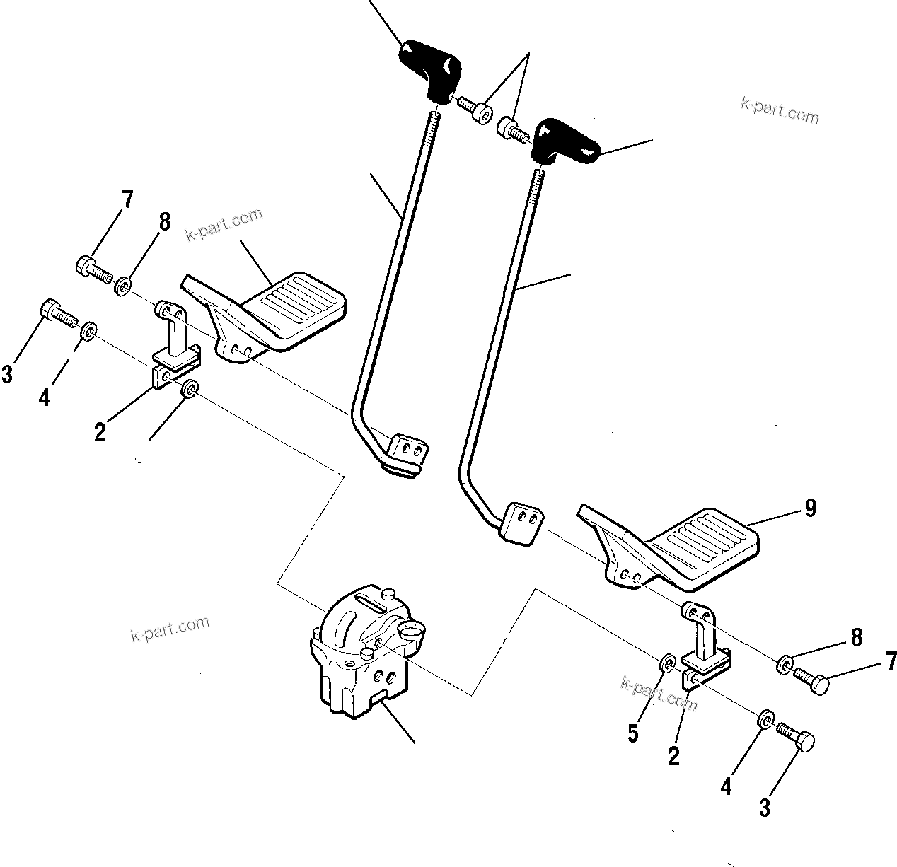 Komatsu parts book diagram for PC75-1 S/N 5000001-Up: PPC VALVE (FOR TRAVEL) (1/2)