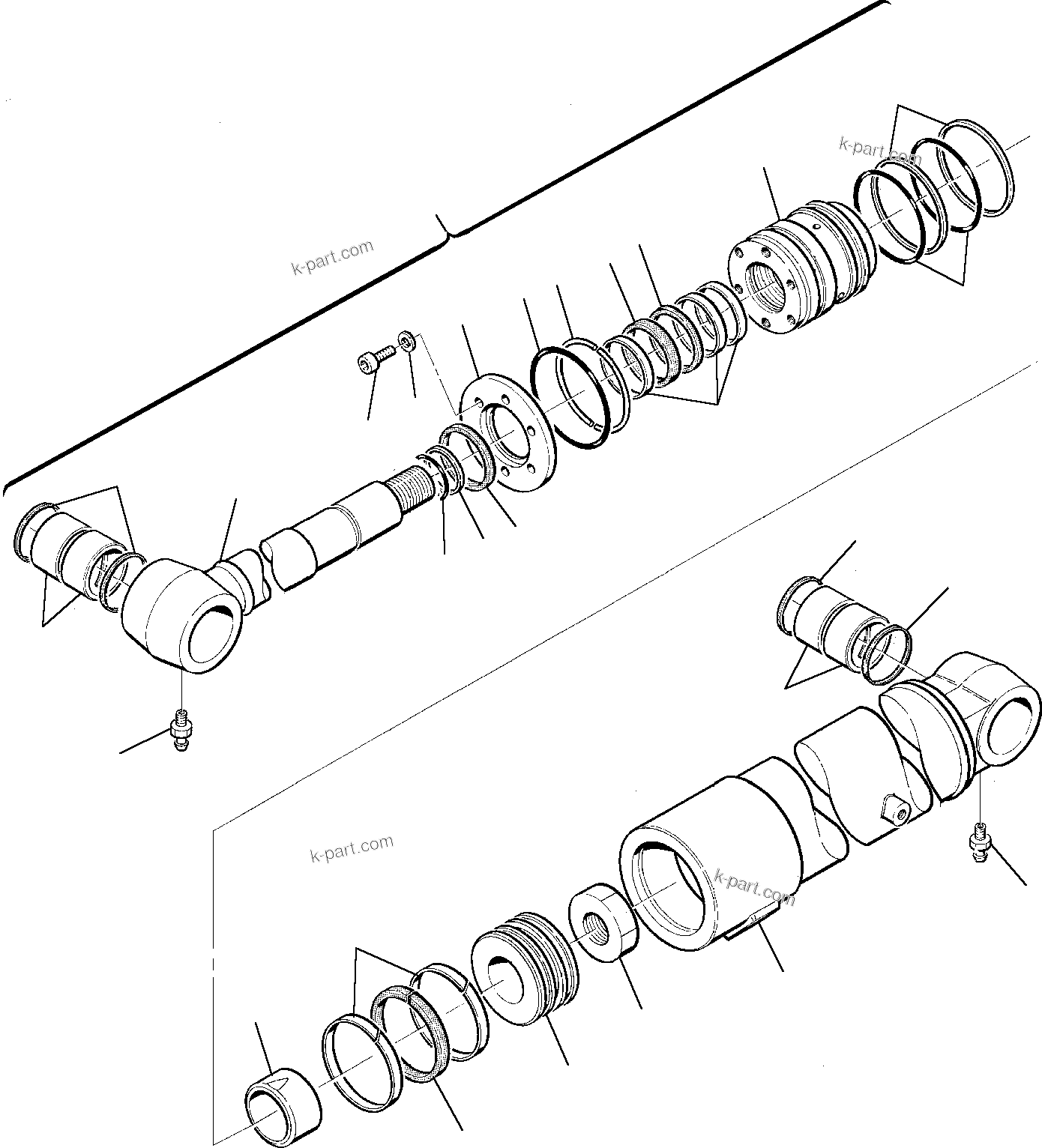 Komatsu parts book diagram for PC75-1 S/N 5000001-Up: BOOM CYLINDER