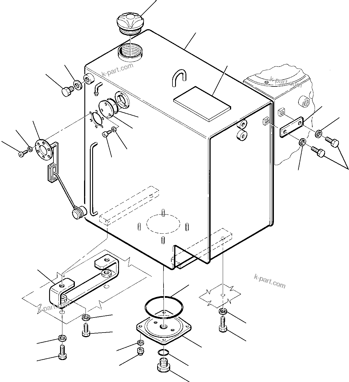 Komatsu parts book diagram for PC75R-2 USA S/N 22E5200001-Up: FUEL PIPING (1/2)