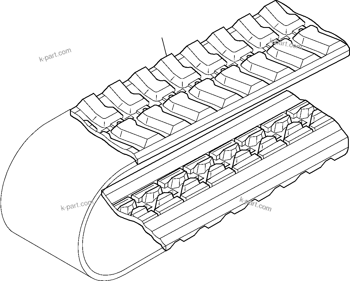 Komatsu parts book diagram for PC75R-2 USA S/N 22E5200001-Up: TRACK SHOE (FOR RUBBER SHOE (L=450)