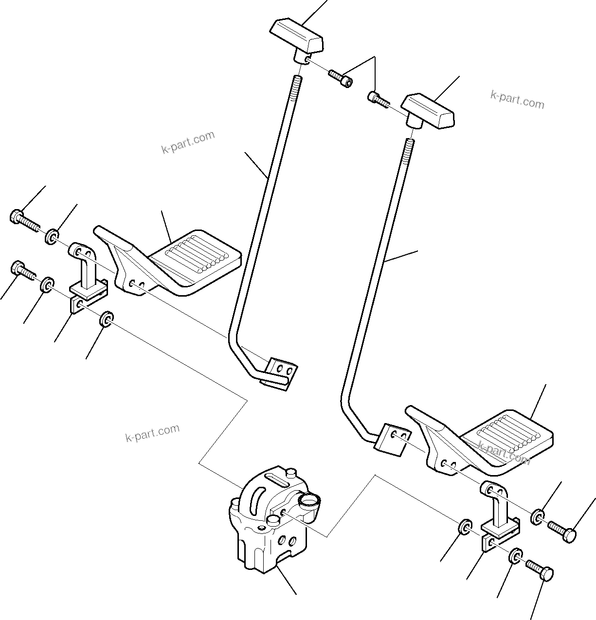 Komatsu parts book diagram for PC75R-2 USA S/N 22E5200001-Up: PPC VALVE (FOR TRAVEL) (1/2)