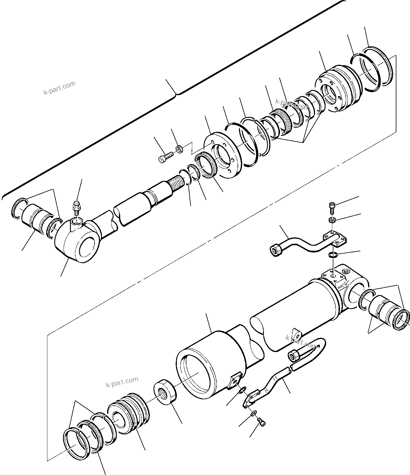 Komatsu parts book diagram for PC75R-2 USA S/N 22E5200001-Up: BUCKET CYLINDER