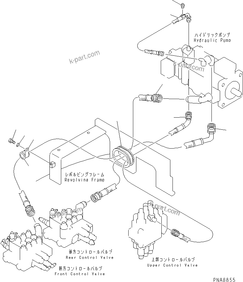 Komatsu parts book diagram for PC75UD-2 S/N 5001-UP: DELIVERY LINE