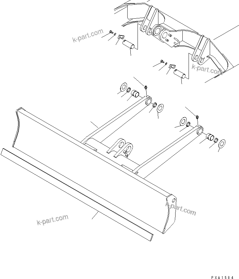 Komatsu parts book diagram for PC75UD-2 S/N 5001-UP: BLADE