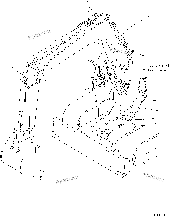 Komatsu parts book diagram for PC75UD-2 S/N 5001-UP: WORK EQUIPMENT HOSE (UD)(#7928-)