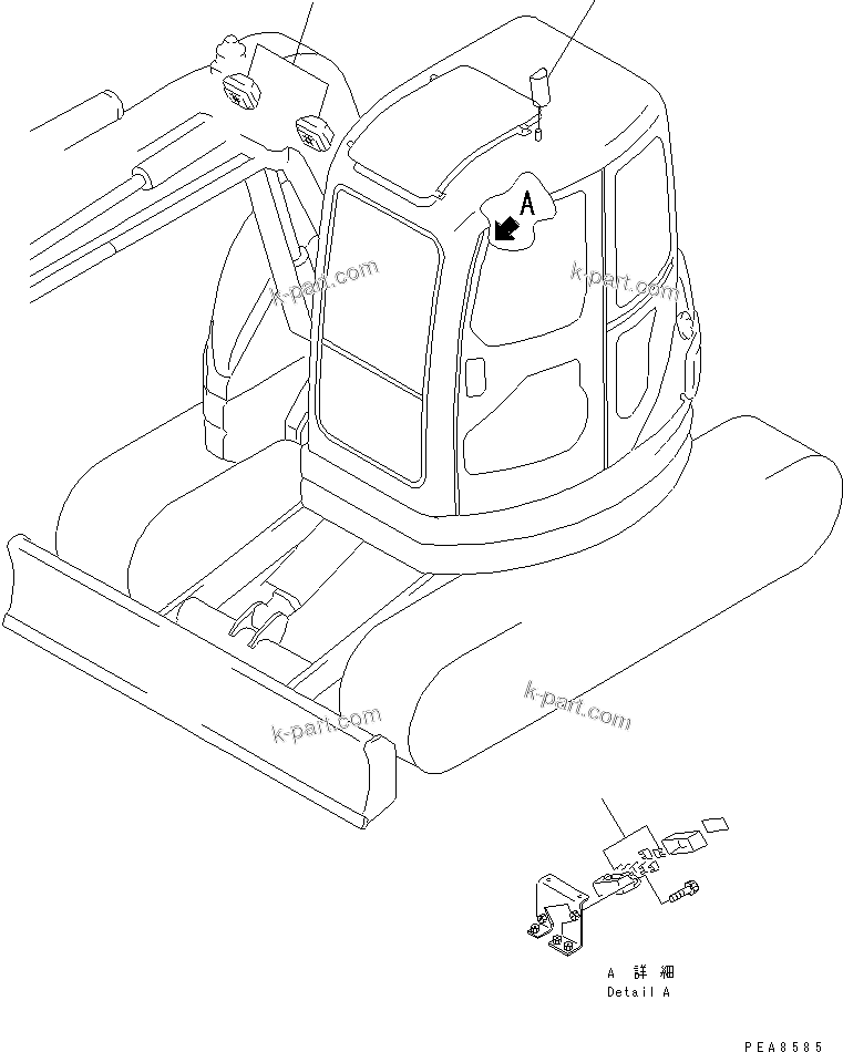 Komatsu parts book diagram for PC75UD-2 S/N 5001-UP: LAMP AND FUSE