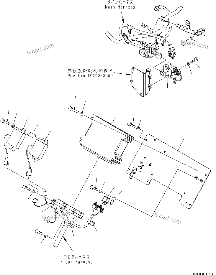Komatsu parts book diagram for PC78MR-6 S/N 1001-UP (For North America): ELECTRICAL (SAFETY EQUIPMENT) (1/2)