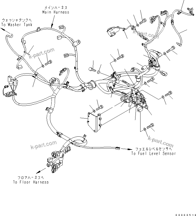 Komatsu parts book diagram for PC78MR-6 S/N 1001-UP (For North America): ELECTRICAL (SAFETY EQUIPMENT) (2/2)