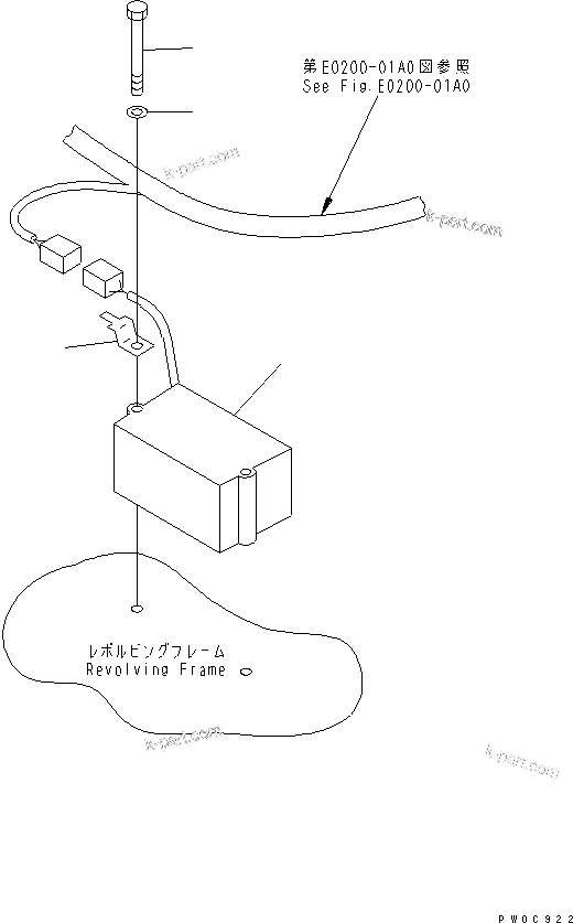 Komatsu parts book diagram for PC78MR-6 S/N 1001-UP (For North America): TRAVEL ALARM