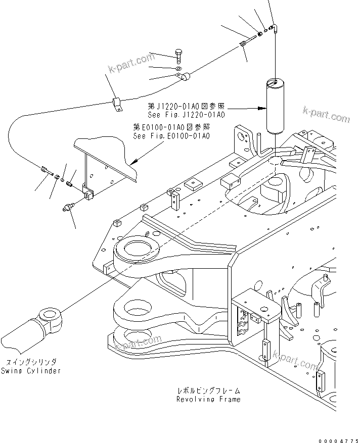 Komatsu parts book diagram for PC78MR-6 S/N 1001-UP (For North America): LUBRICATION LINE