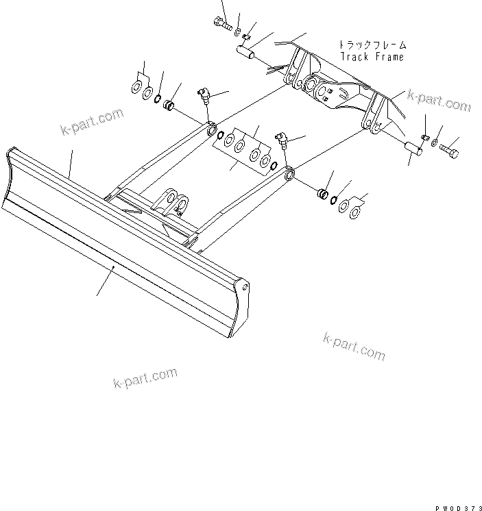 Komatsu parts book diagram for PC78MR-6 S/N 1001-UP (For North America): BLADE