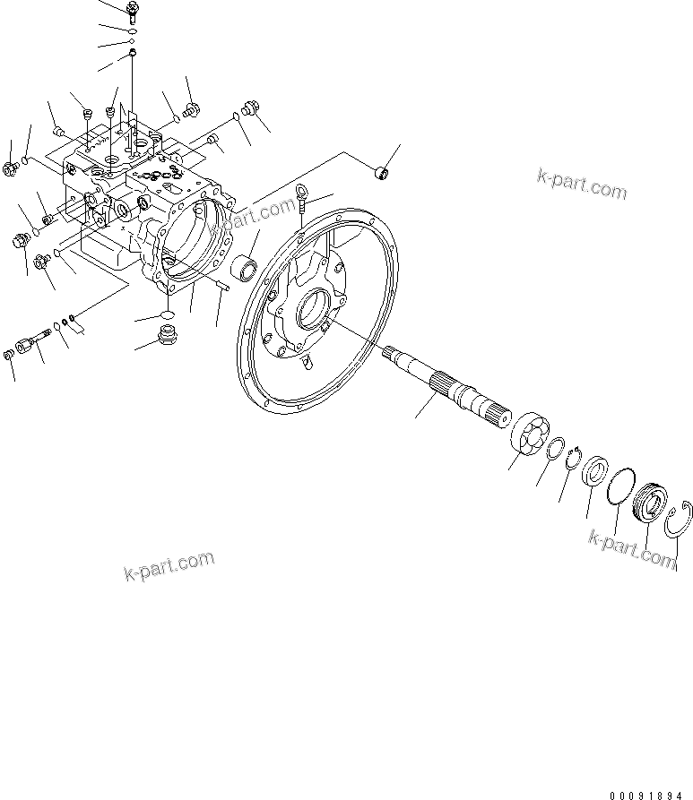 Komatsu parts book diagram for PC78MR-6 S/N 1001-UP (For North America): PISTON PUMP (1/4) (BLADE) (ENGLISH)(#4148-)