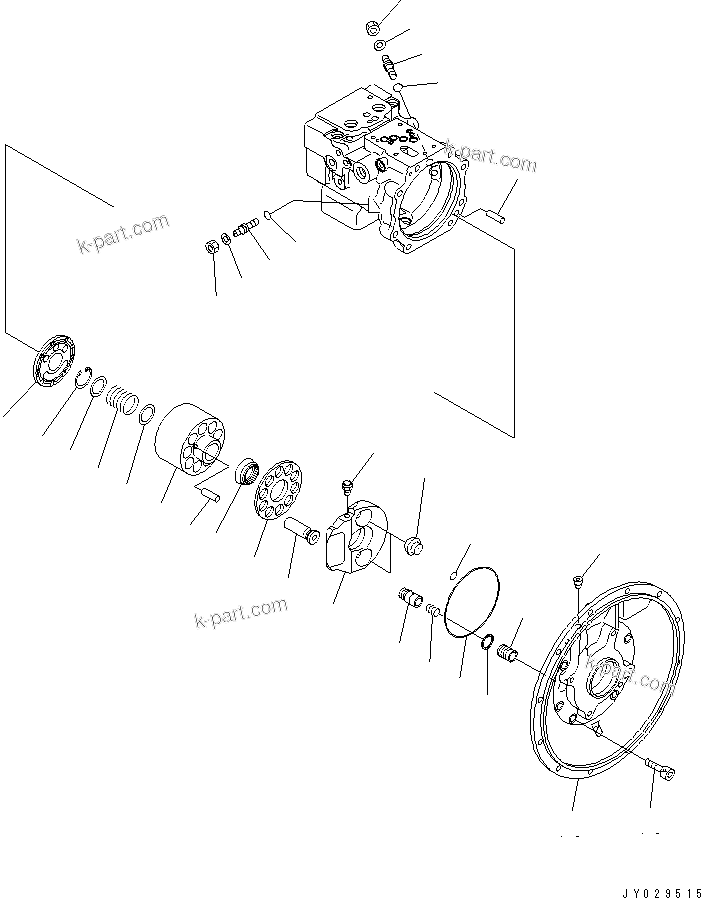 Komatsu parts book diagram for PC78MR-6 S/N 1001-UP (For North America): PISTON PUMP (2/4) (BLADE) (ENGLISH)(#4148-)