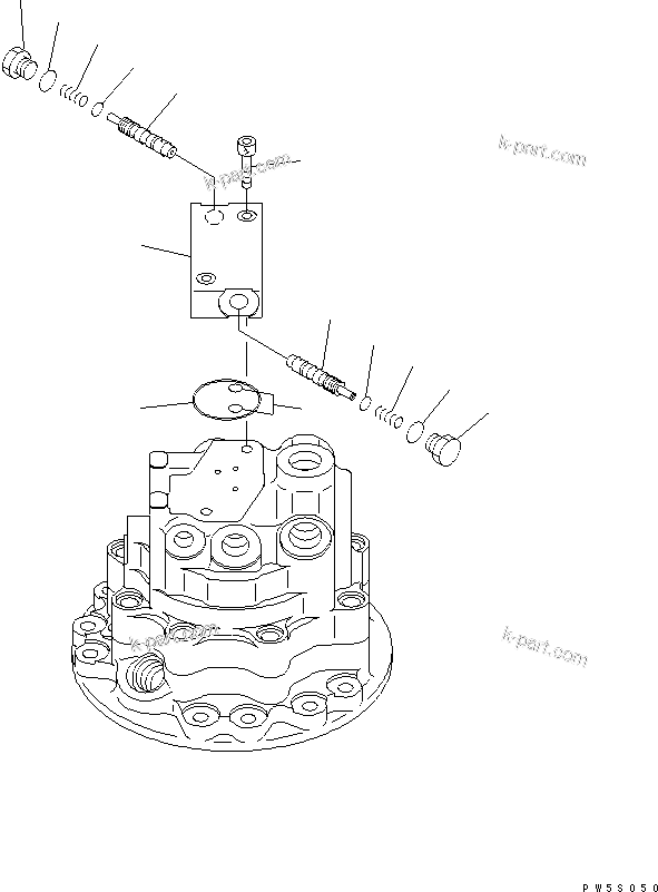 Komatsu parts book diagram for PC78MR-6 S/N 1001-UP (For North America): SWING MOTOR (3/3)