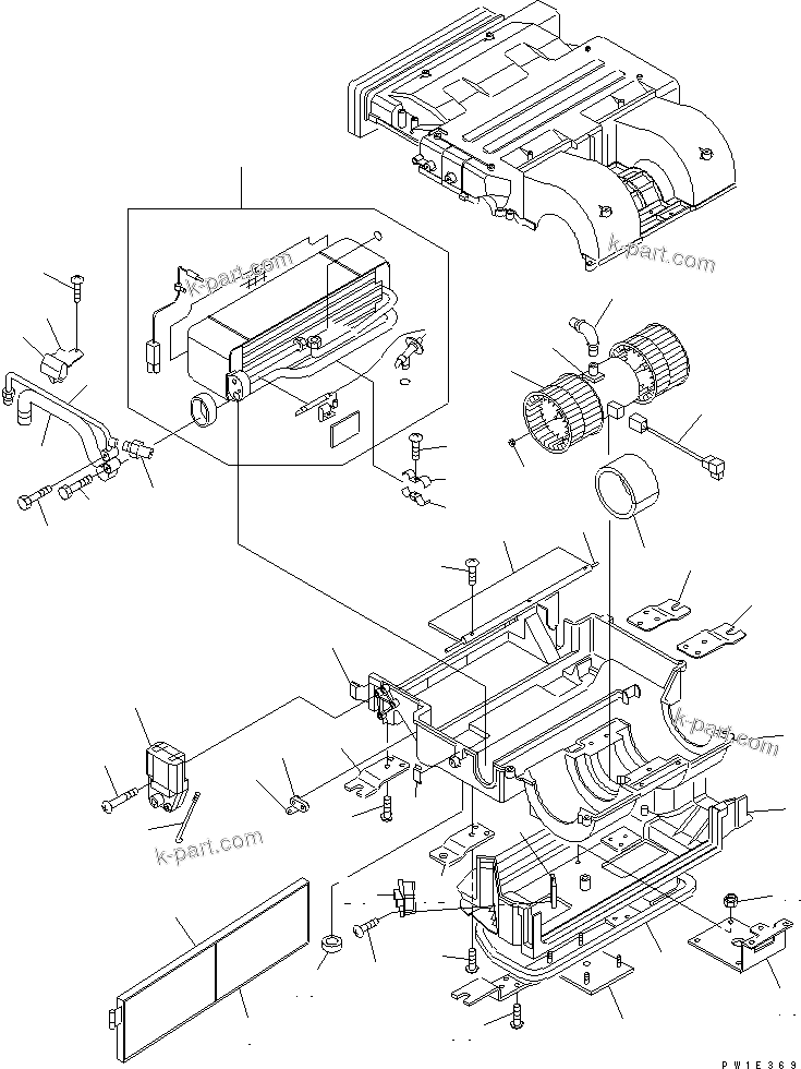 Komatsu parts book diagram for PC78MR-6 S/N 1001-UP (For North America): AIR CONDITIONER UNIT (2/2)