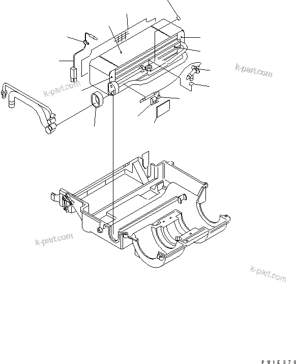 Komatsu parts book diagram for PC78MR-6 S/N 1001-UP (For North America): AIR CONDITIONER UNIT (EVAPORATOR)