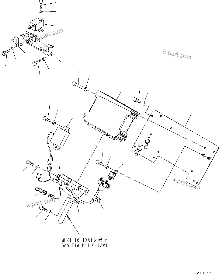 Komatsu parts book diagram for PC78US-6 S/N 4001-UP: ELECTRICAL (SAFETY EQUIPMENT) (1/2)(#4001-5500)