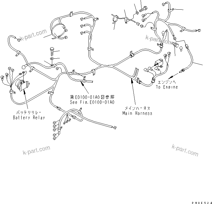 Komatsu parts book diagram for PC78US-6 S/N 4001-UP: ELECTRICAL (SAFETY EQUIPMENT) (2/2)(#4001-5500)