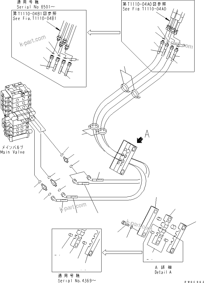 Komatsu parts book diagram for PC78US-6 S/N 4001-UP: ARM AND BUCKET LINE (ATTACHIMENT)