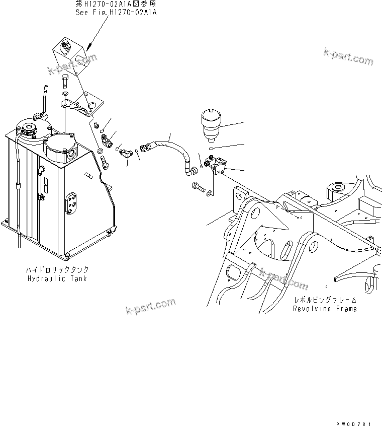 Komatsu parts book diagram for PC78US-6 S/N 4001-UP: ATTACHMENT LINE (ACCUMULATOR)(#4396-6500)