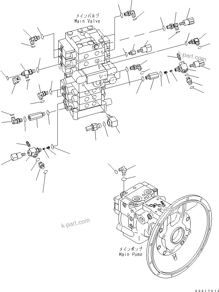 Komatsu parts book diagram for PC78US-6 S/N 4001-UP: P.P.C MAIN LINE (4/4)(#6501-)