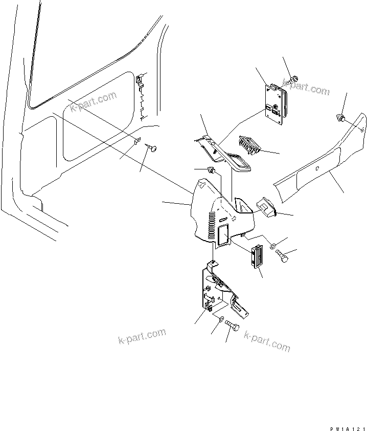 Komatsu parts book diagram for PC78US-6 S/N 4001-UP: OPERATOR'S CAB (MONITOR SYSTEM) (DEMOLITION SPEC.)(#4001-6500)