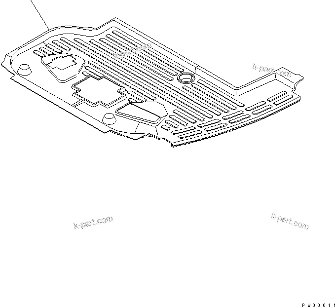Komatsu parts book diagram for PC78US-6 S/N 4001-UP: FLOOR MAT (FOR ATTACHMENT AND BLADE)