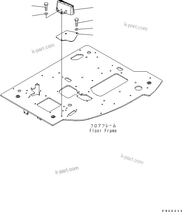Komatsu parts book diagram for PC78US-6 S/N 4001-UP: FLOOR FRAME (FOOT REST) (L.H.)