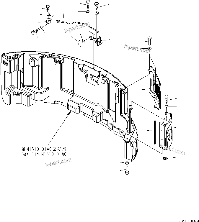 Komatsu parts book diagram for PC78US-6 S/N 4001-UP: HOOD (BRACKET)(BLUE)(#4001-6500)