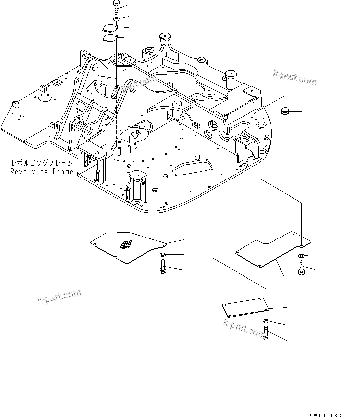 Komatsu parts book diagram for PC78US-6 S/N 4001-UP: UNDER COVER (YELLOW)(#4001-6500)