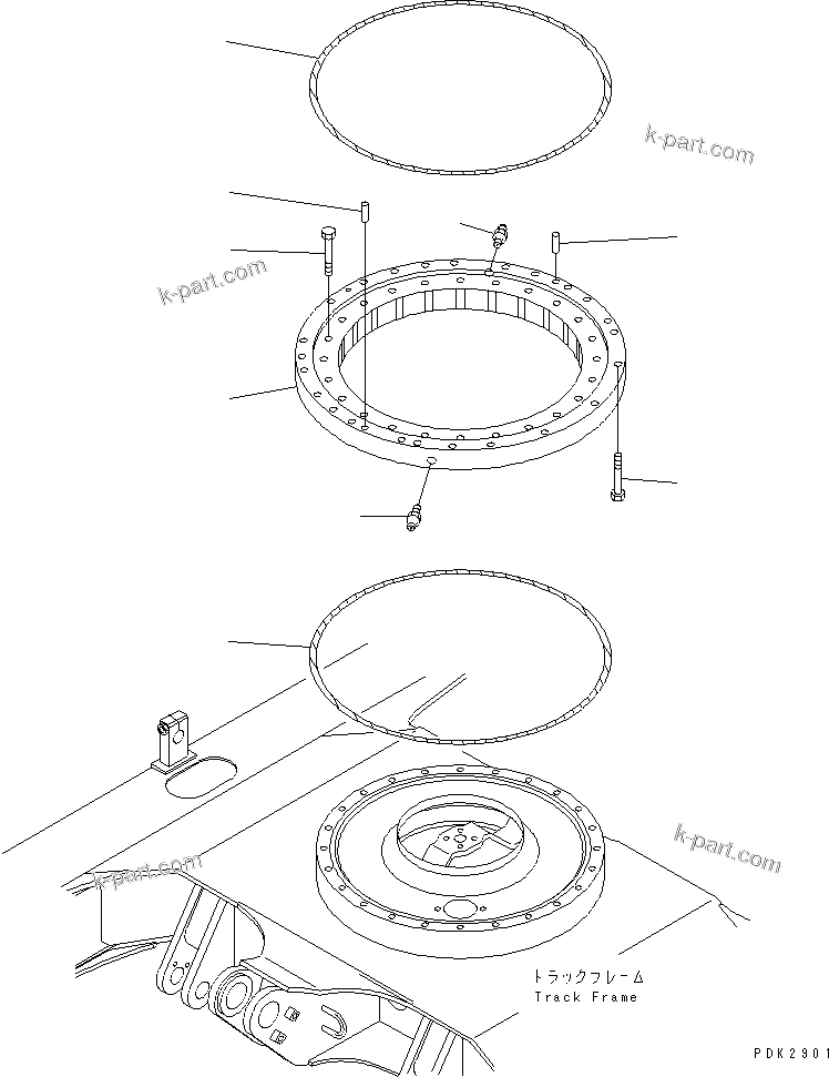 Komatsu parts book diagram for PC78US-6 S/N 4001-UP: SWING CIRCLE