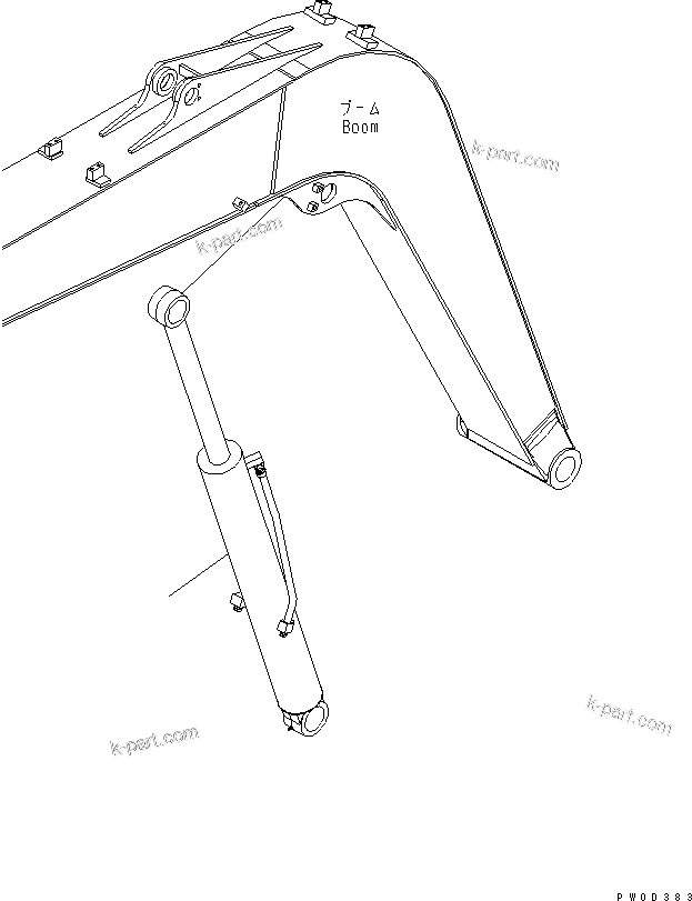 Komatsu parts book diagram for PC78US-6 S/N 4001-UP: BOOM CYLINDER (BLUE)(#4001-6500)