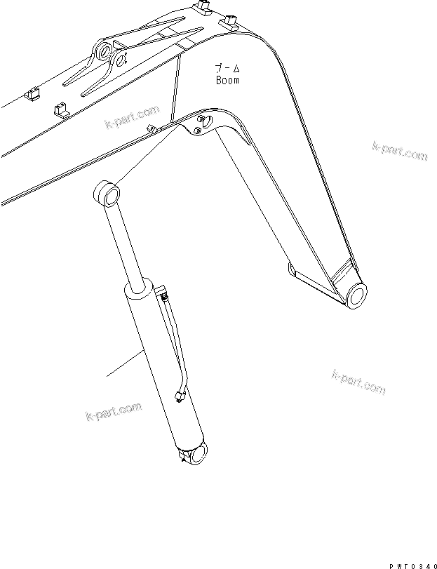 Komatsu parts book diagram for PC78US-6 S/N 4001-UP: BOOM CYLINDER (ARM CRANE) (BLUE)(#4001-6500)